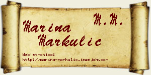 Marina Markulić vizit kartica